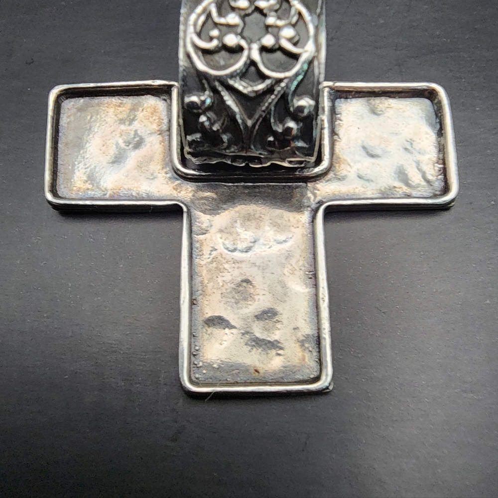 Silpada Oxidized Cross Pendant Filigree S1514